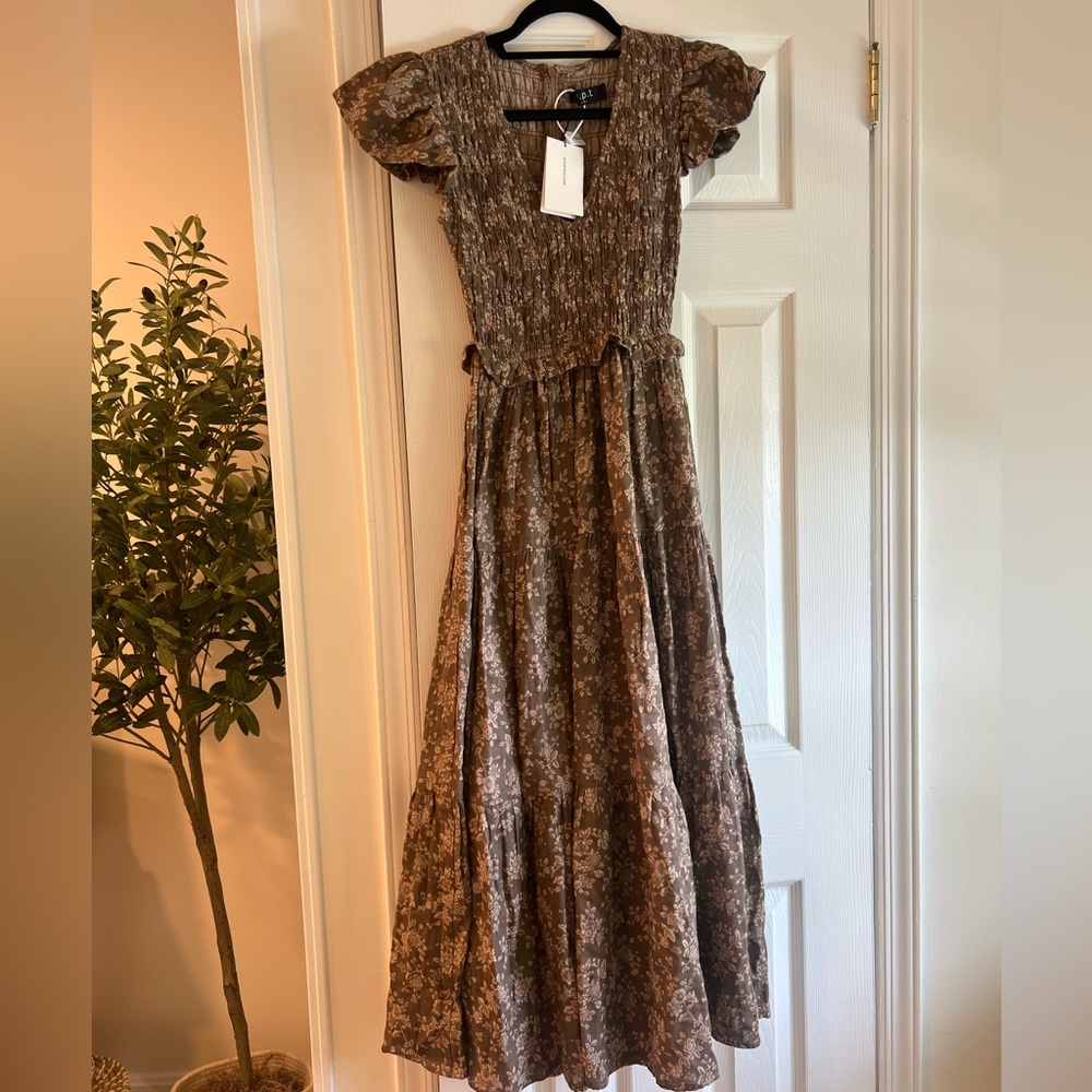 OPT o.p.t. Brown Floral Phoebe Dress NWT - Picture 2 of 8